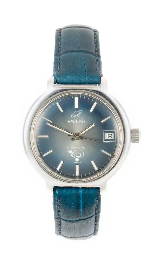 Enicar: A Stainless Steel Automatic Calendar Centre Seconds Wristwatch
