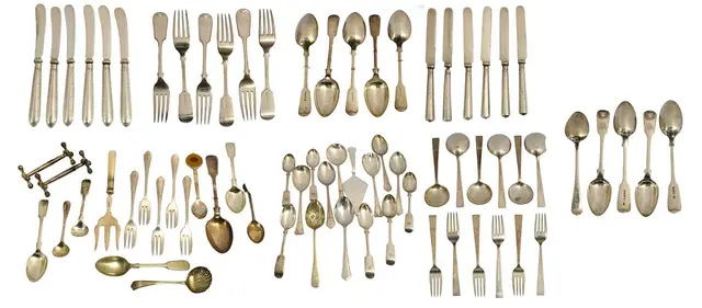 A Collection of Assorted Silver and Silver Plate Flatware