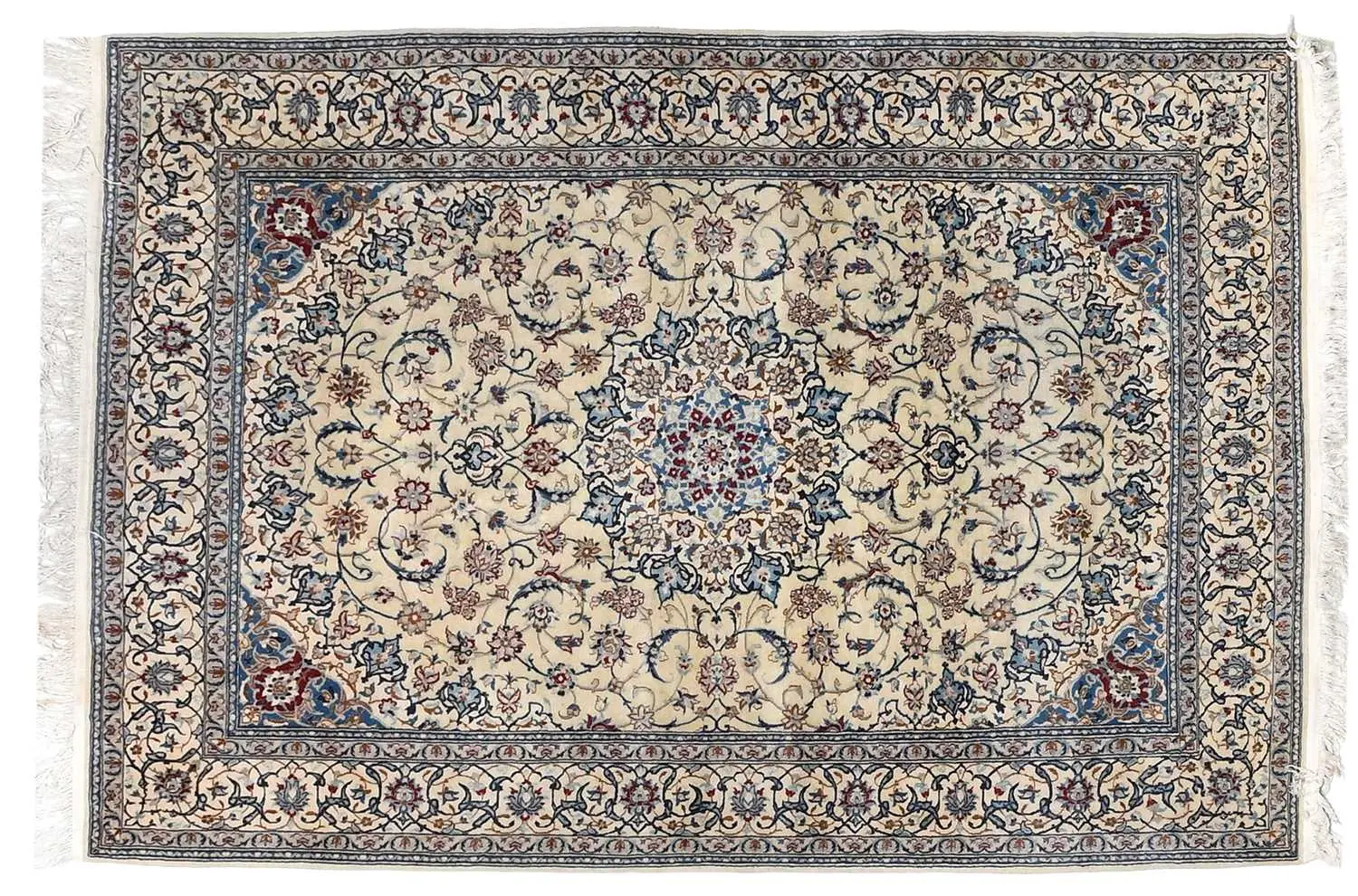 Finely Woven Nain Rug, Central Iran, Circa 1970