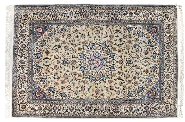 Finely Woven Nain Rug, Central Iran, Circa 1970