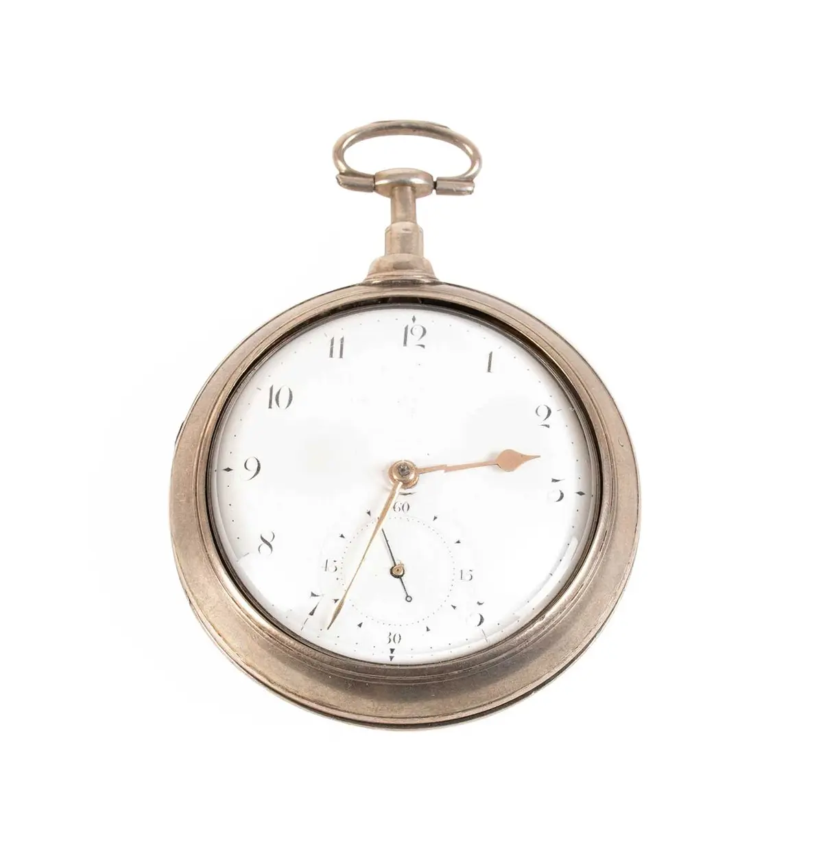 An Irish Silver Pair Cased Verge Pocket Watch, signed Scott, Dublin, 1801