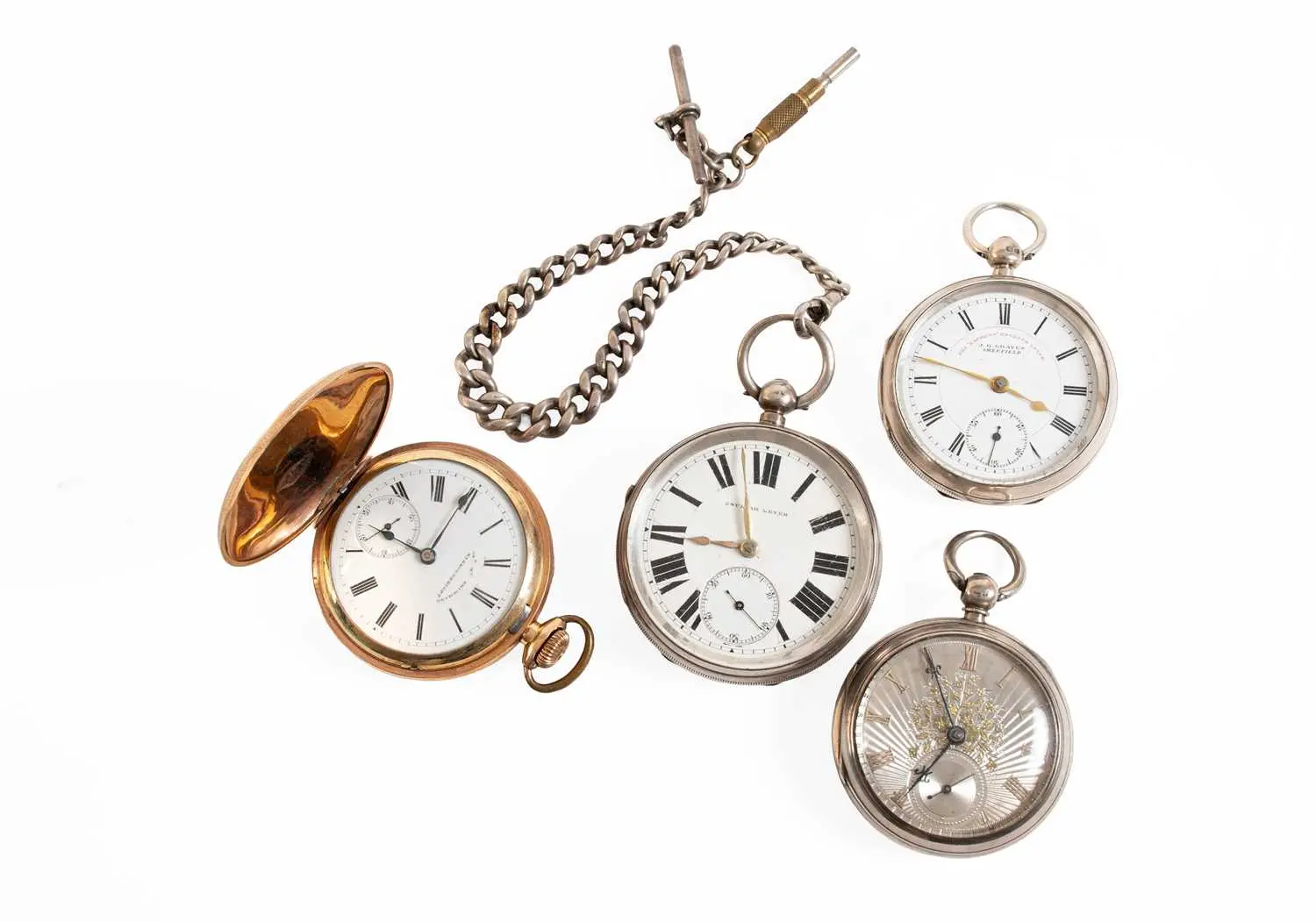 A Silver Open Faced Pocket Watch, signed J Stone, Leeds, 1897