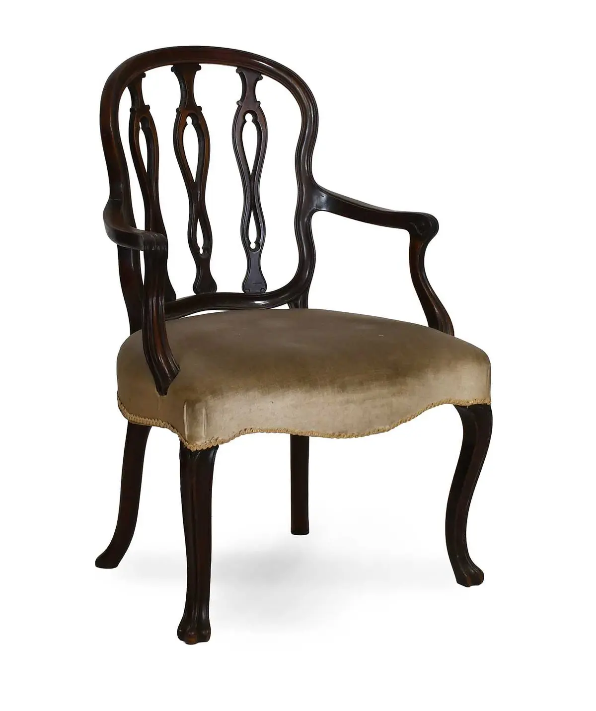 A George III Mahogany Hepplewhite Period Armchair, circa 1770