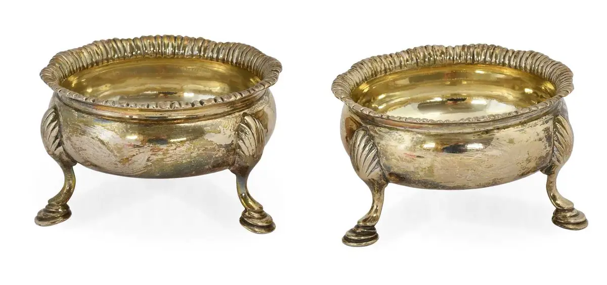 A Pair of George III Silver Salt-Cellars, by