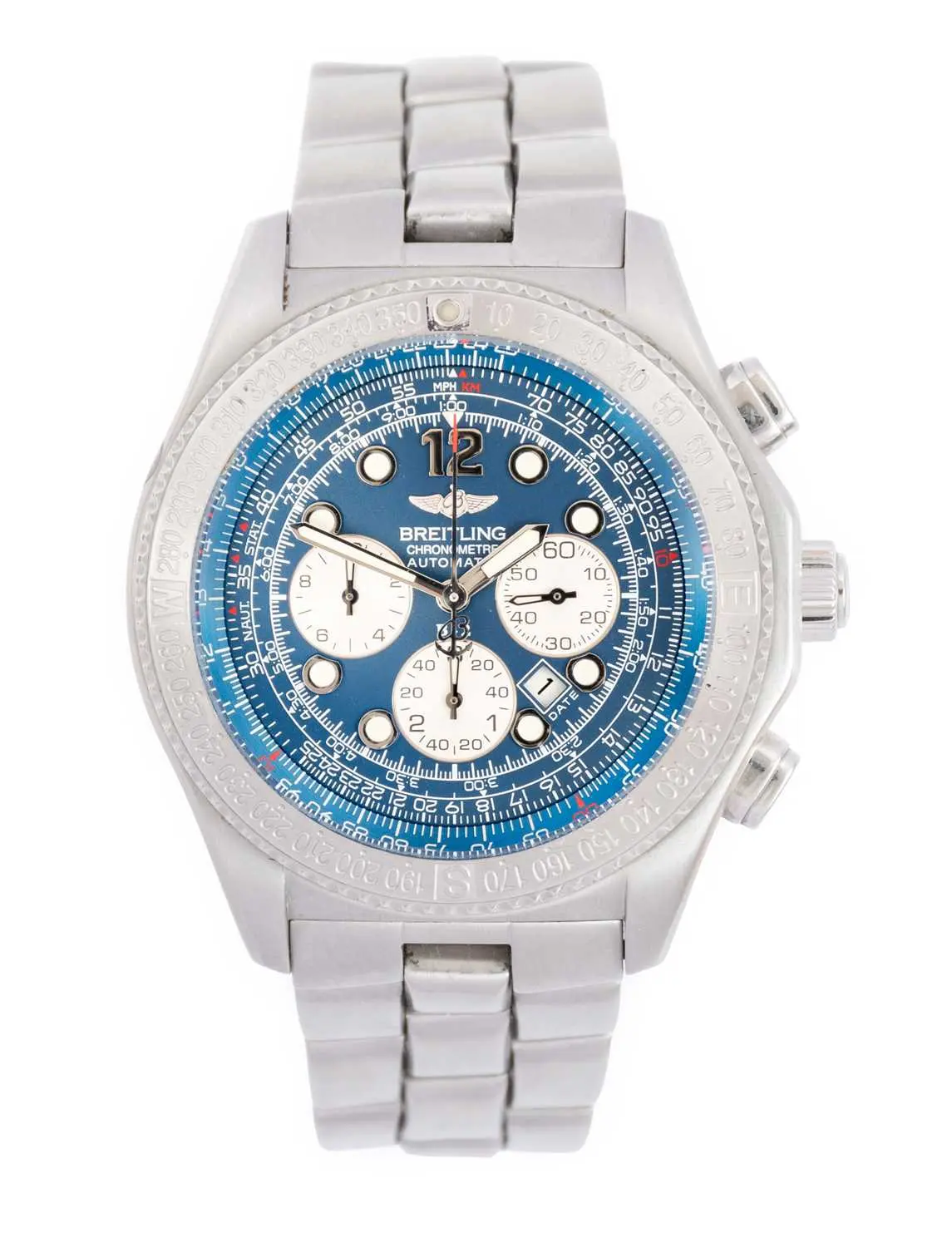 Breitling: A Stainless Steel Automatic Calendar Chronograph Wristwatch