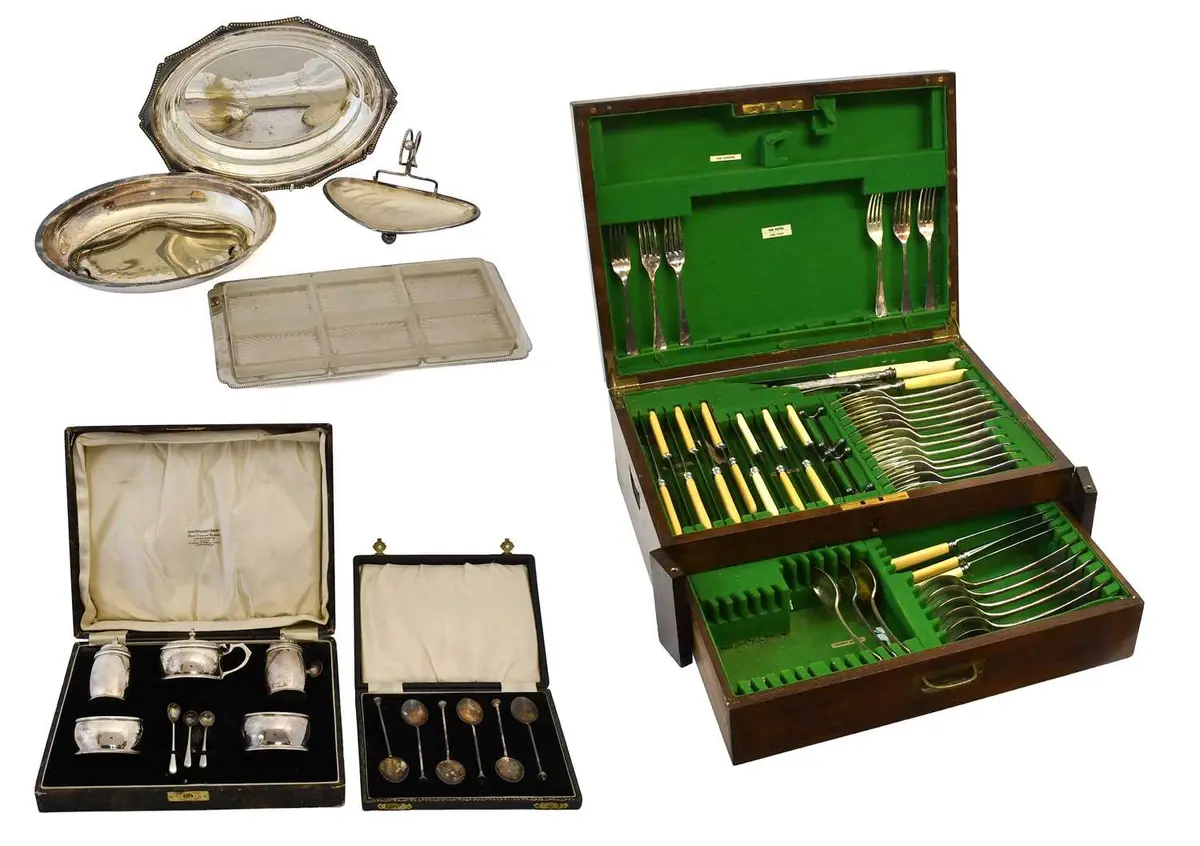 A Collection of Assorted Silver and Silver Plate