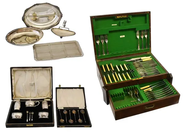 A Collection of Assorted Silver and Silver Plate