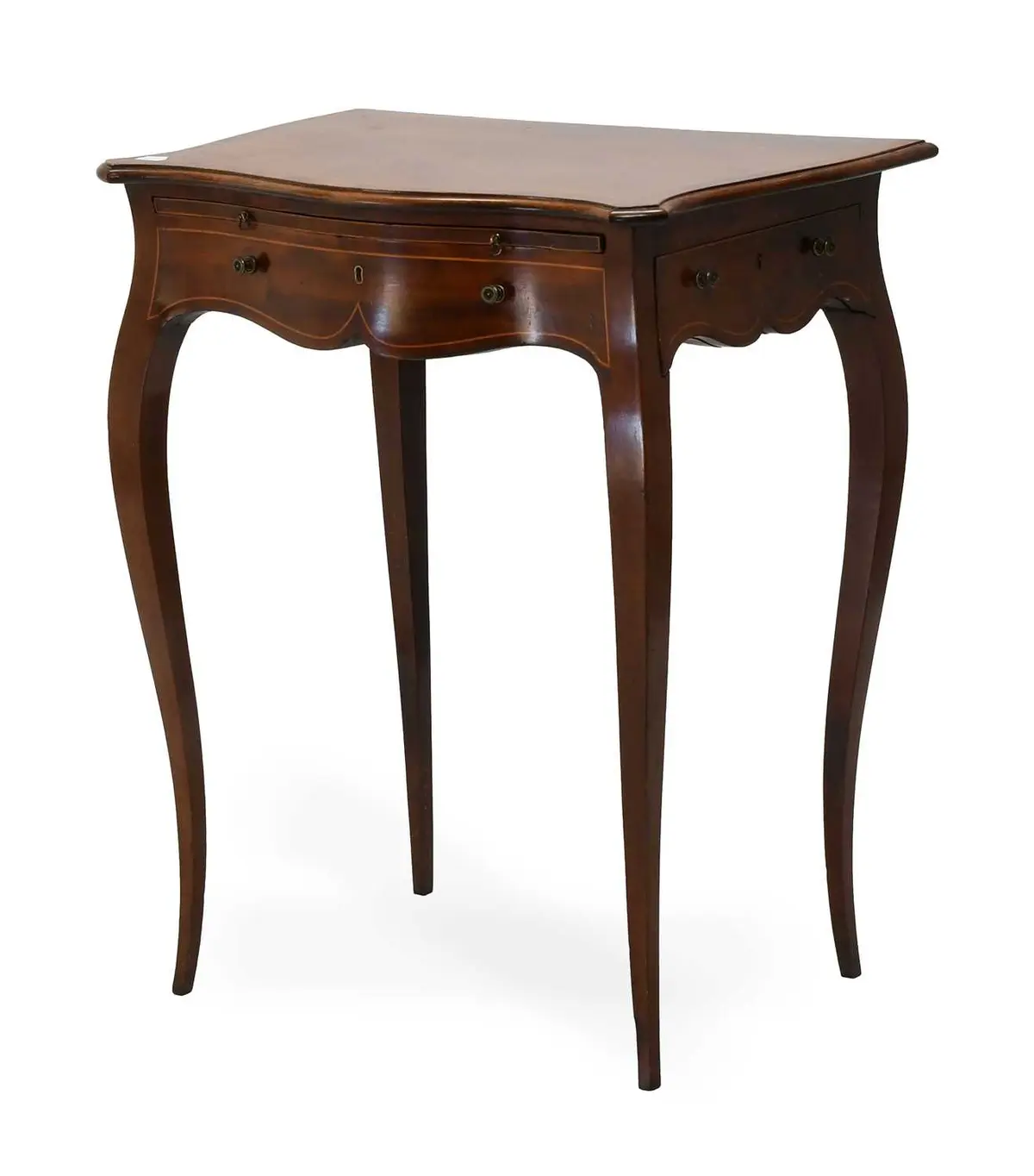 A Late 18th Century Mahogany, Crossbanded and Boxwood-Strung Side