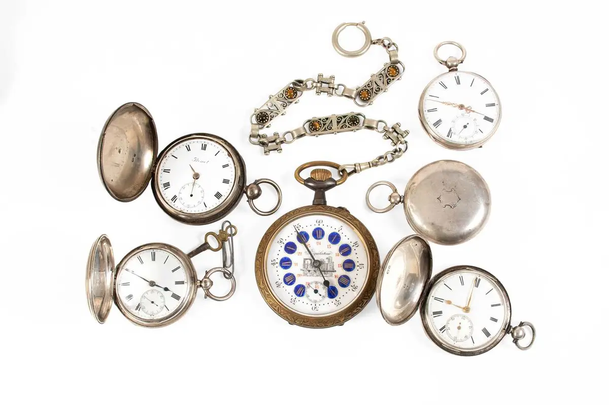 Four Silver Full Hunter Lever Pocket Watches