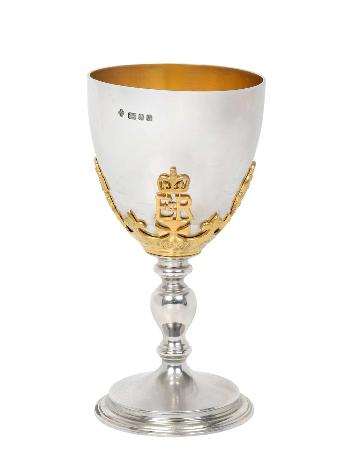 An Elizabeth II Parcel-Gilt Silver Goblet by Asprey and Co. Ltd.