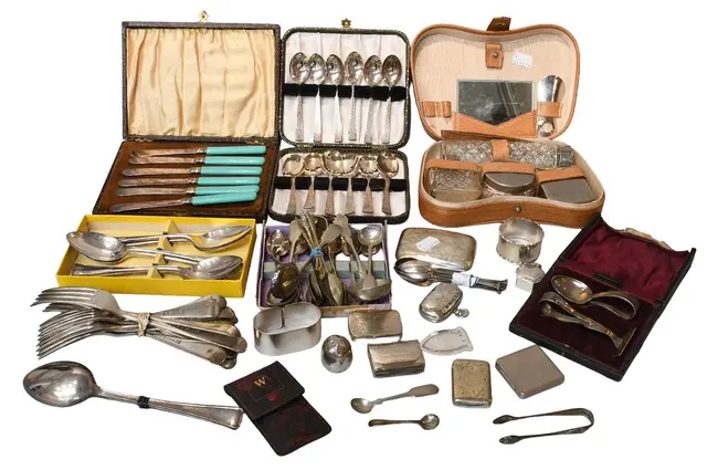 A Collection of Assorted Silver and Silver Plate