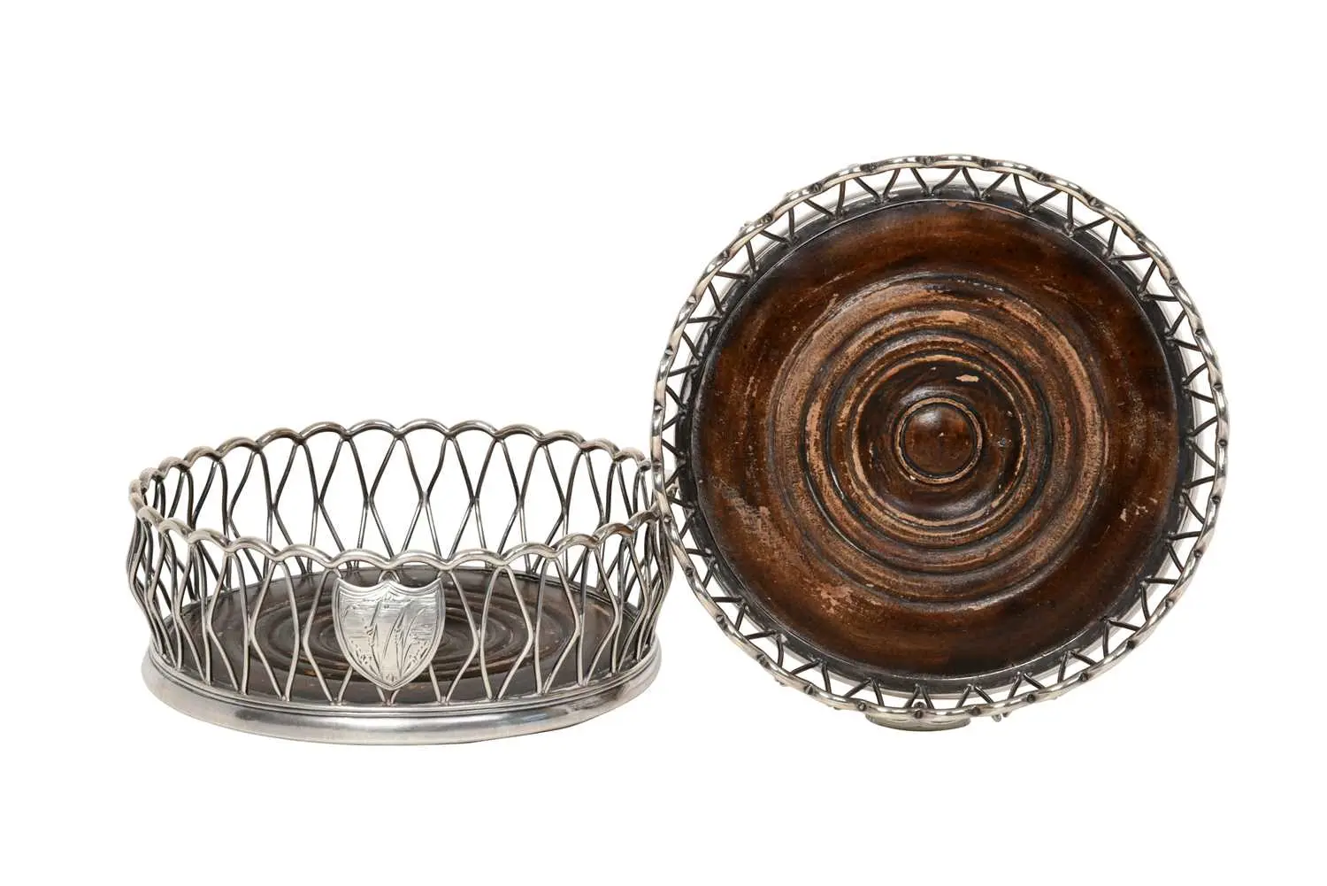 A Pair of George III Silver Wine-Coasters by Thomas Watson and Co.
