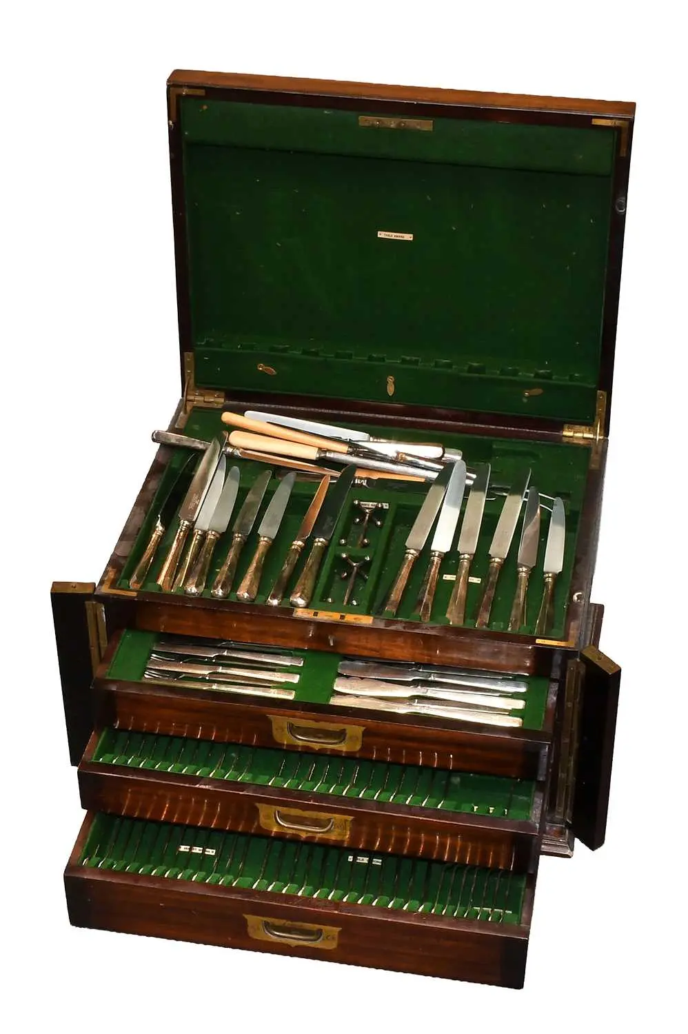 A Canteen of Silver Plate Flatware, Together With