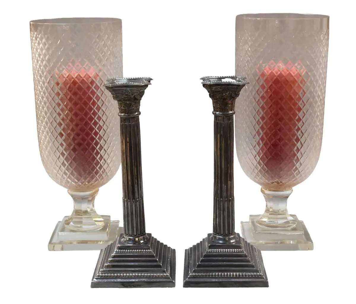 A Pair of Elizabeth II Silver Candlesticks, by D. J. Silver Repairs