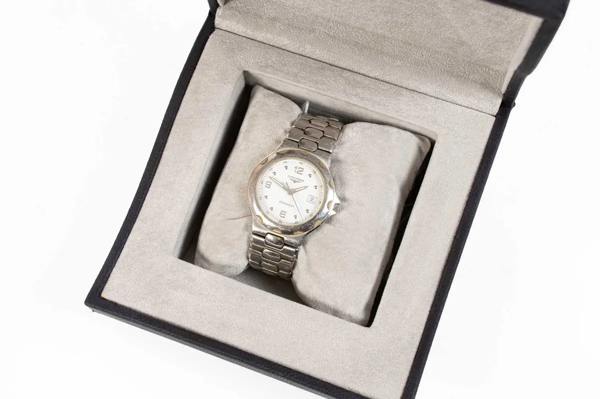 A Stainless Steel Calendar Centre Seconds Wristwatch, signed Longines