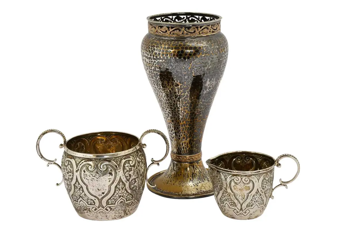 A Victorian Silver Cream-Jug and Sugar-Bowl, The Cream-Jug by Charles