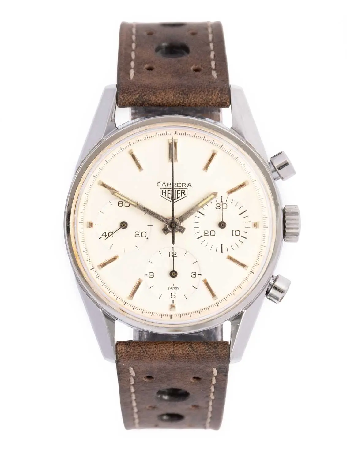 Heuer: A Stainless Steel Chronograph Wristwatch, signed Heuer, model: