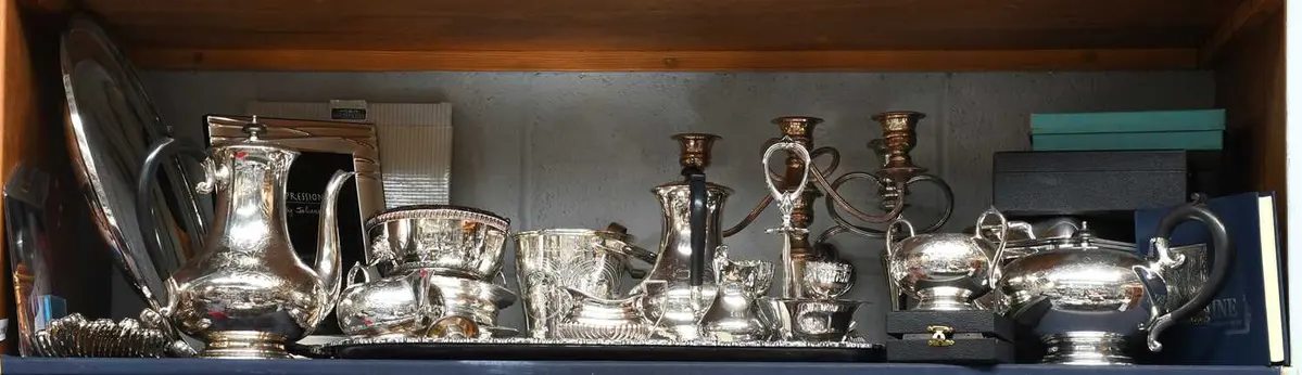 A Collection of Assorted Silver Plate