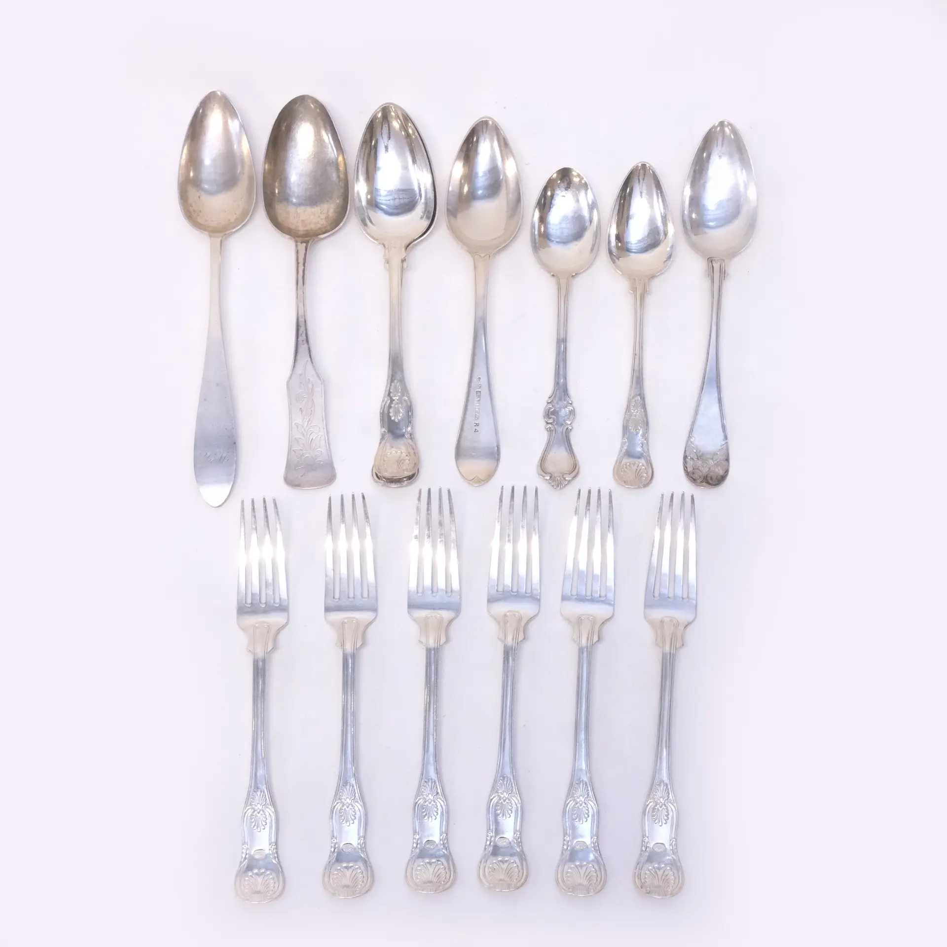 PARTI BESTICK, SILVER, 1800-TAL.