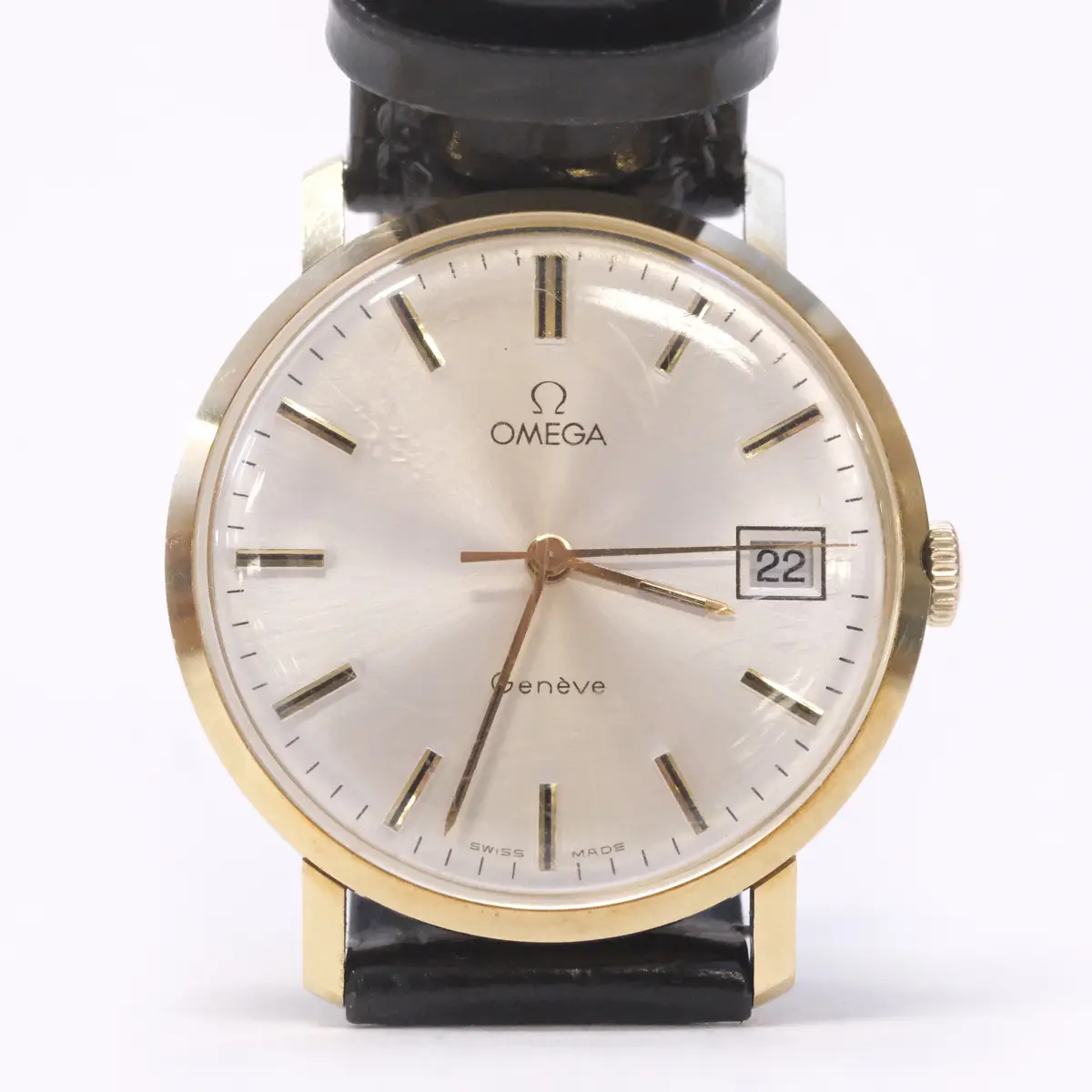 OMEGA. ARMBANDSUR. GENÉVE. 14K GULD. ÅR 1972.