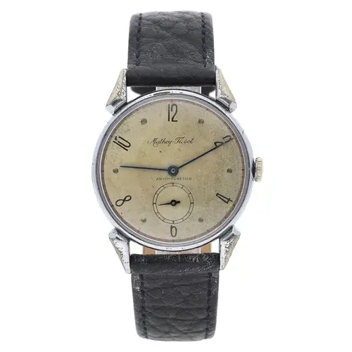 Mathey-Tissot nickel and stainless steel gentleman's wristwa...