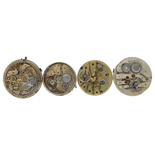 Chronograph repeating lever pocket watch movement for repair...