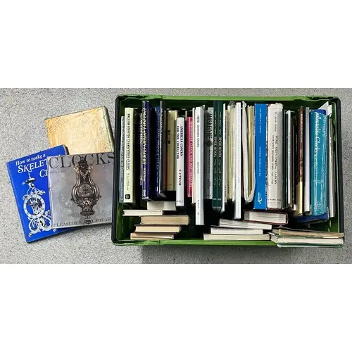 Quantity of horology related reference books to include E.J....