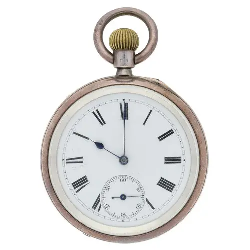 Edward VII silver lever pocket watch, Chester 1903, unsigned...