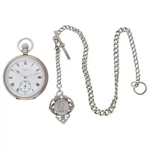American Waltham 'Bond Street' silver lever pocket watch, se...