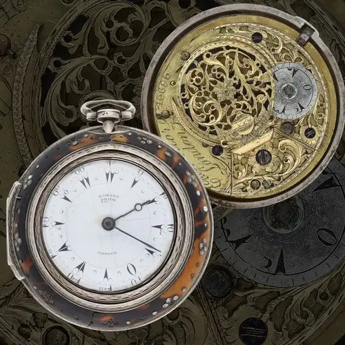 Edward Prior, London - George IV silver and tortoiseshell tr...