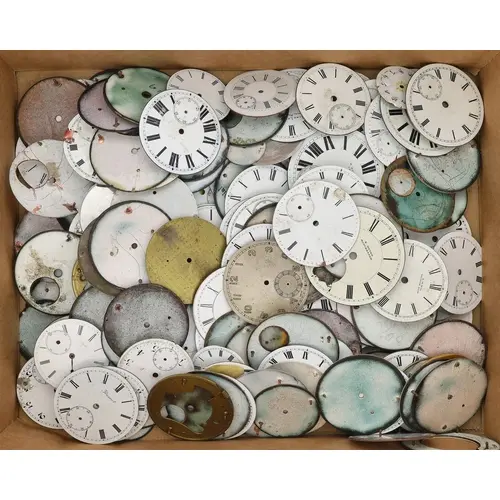 Quantity of assorted pocket watch dials