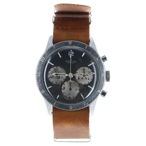 Rare Breitling 'AVI' Pilot Chronograph 'Raquel Welch' stainl...