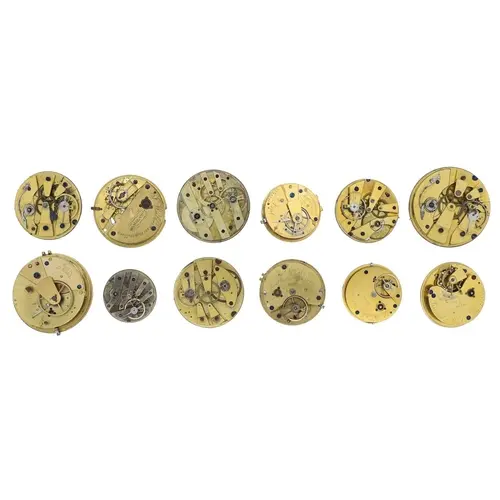Quantity of assorted pocket watch movements for repair to in...