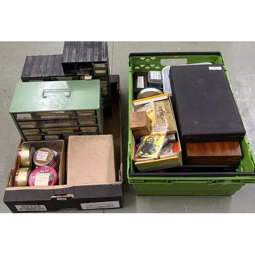 Quantity of assorted watch spares to include jewels, empty j...
