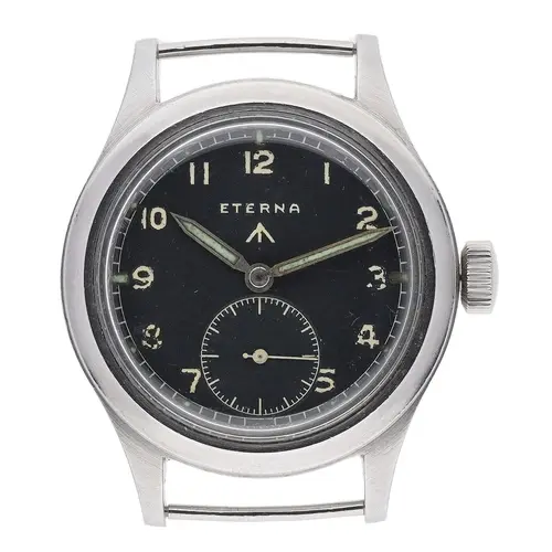 Eterna British Military 'Dirty Dozen' stainless steel gentle...