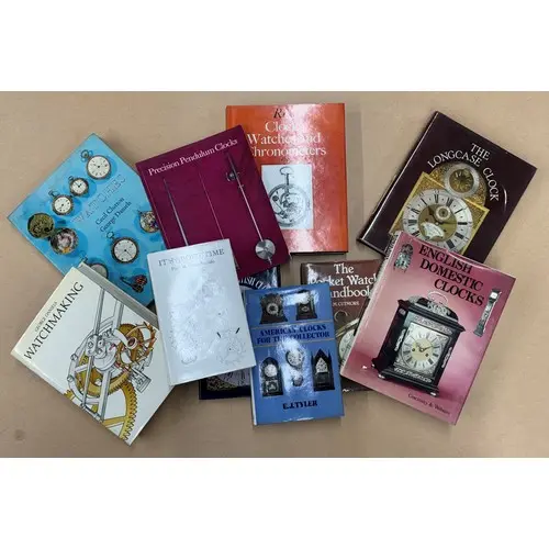 Clock and watch related reference books to include George Da...