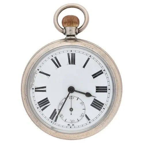 Swiss silver (925) lever pocket watch, import hallmarks Lond...