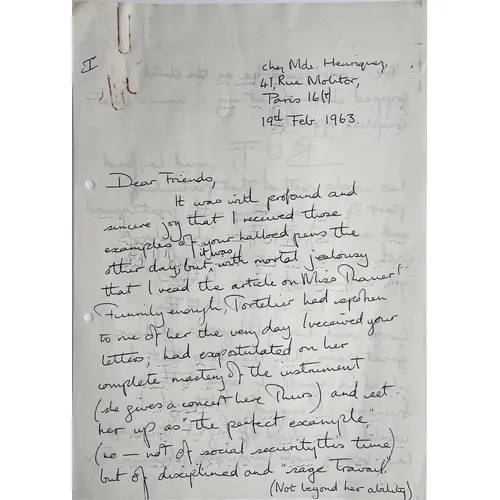 Photocopy* of a Letter to Mum and Dad (All) from Jacqueline ...