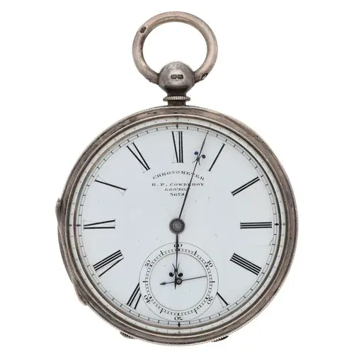 R.F. Cowderoy, London - silver chronometer pocket watch, Che...