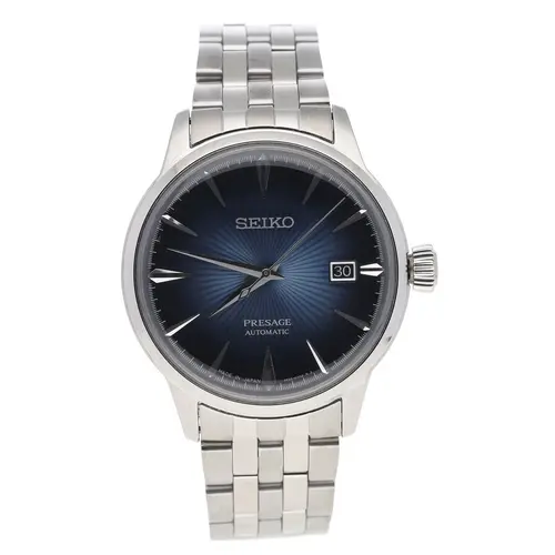 Seiko Presage 'Cocktail Time' automatic stainless steel gent...
