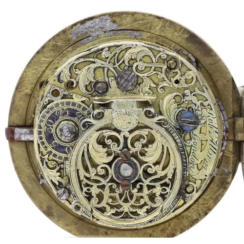 Robert Allum, London - fusee verge pocket watch movement, si...