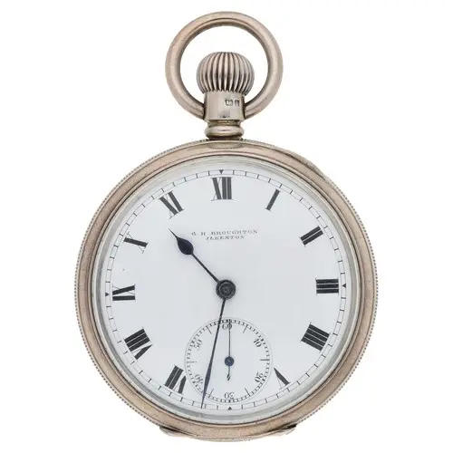 English silver lever pocket watch, Birmingham 1910, unsigned...