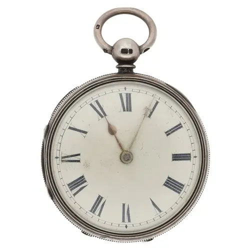 Olivant & Co., Manchester - Victorian silver verge pocke...