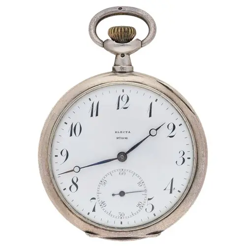 Electa - Swiss silver (0.935) lever pocket watch, unsigned m...