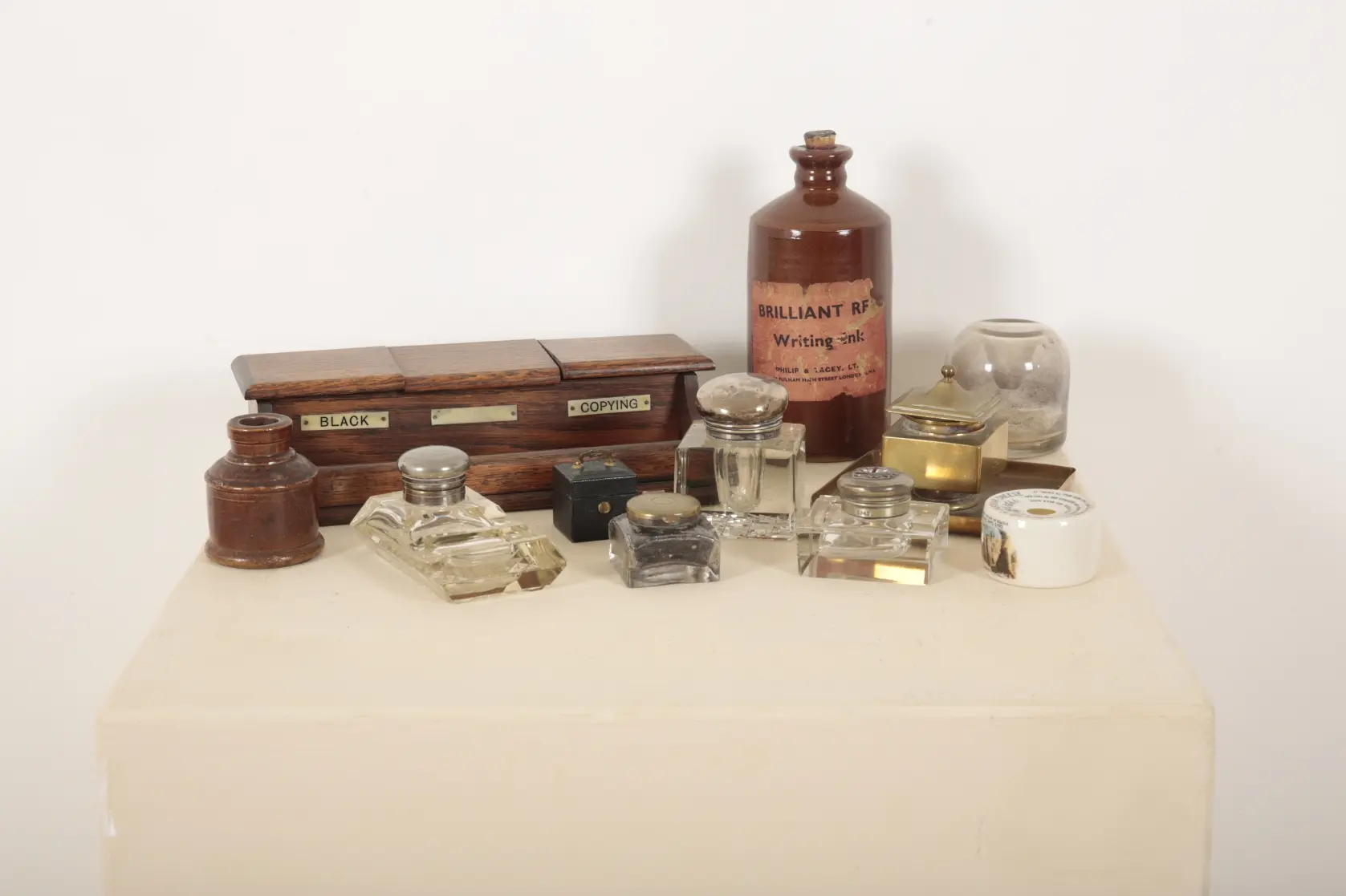 A COLLECTION OF INKWELLS