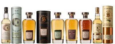 6 x Miks Signatory Vintage Skotsk Whisky (Port Ellen, Glenlochy, Blair