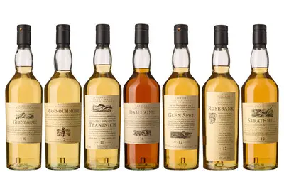 7 x Miks Skotsk Whisky Flora & Fauna (Rosebank, Dailuaine, Glen Spey