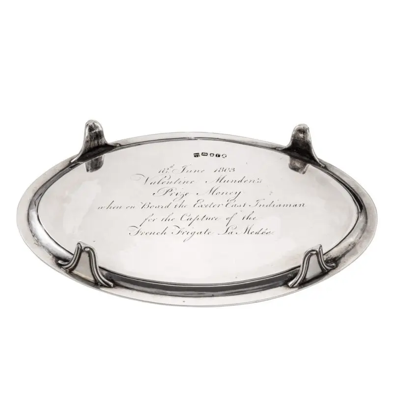 Valentine Munden’s Prize Money silver salver London 1792
