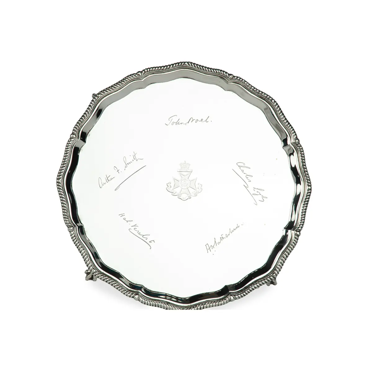 A George V silver presentation salver for The King’s Royal Rifle Corps