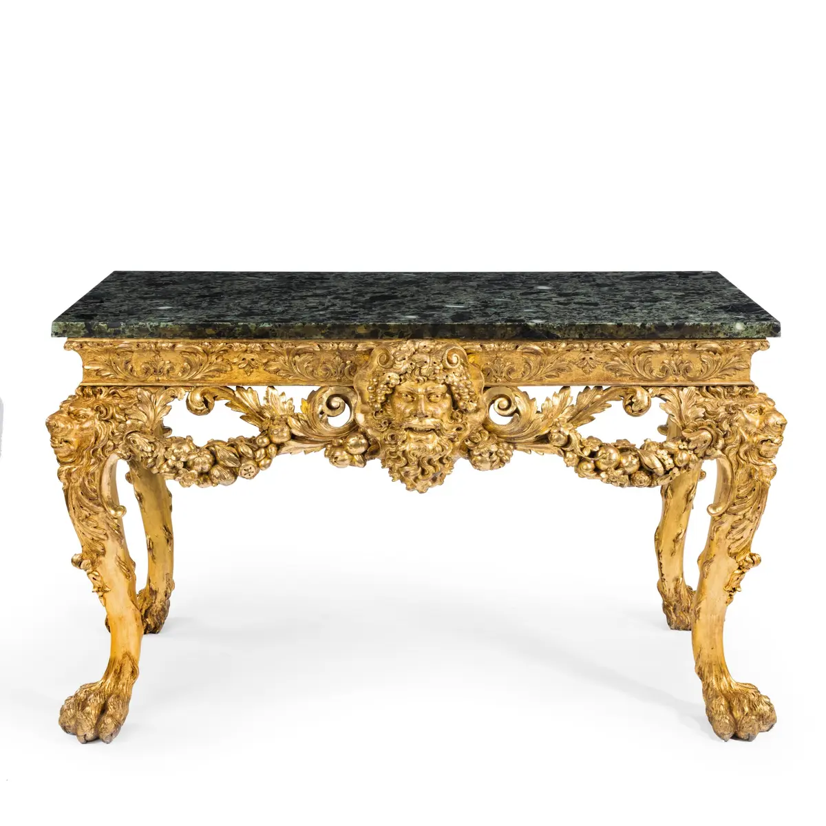 A Fine and Important Late 19th Century Giltwood Side Table in the